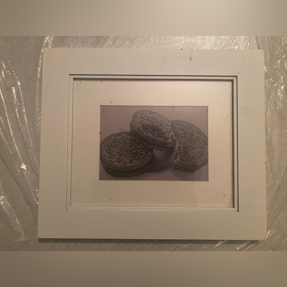 Framed picture of Oreo cookies